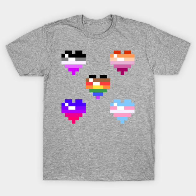 Pixel Heart - LGBT+ Pride (Ensemble) by MintyMiamice